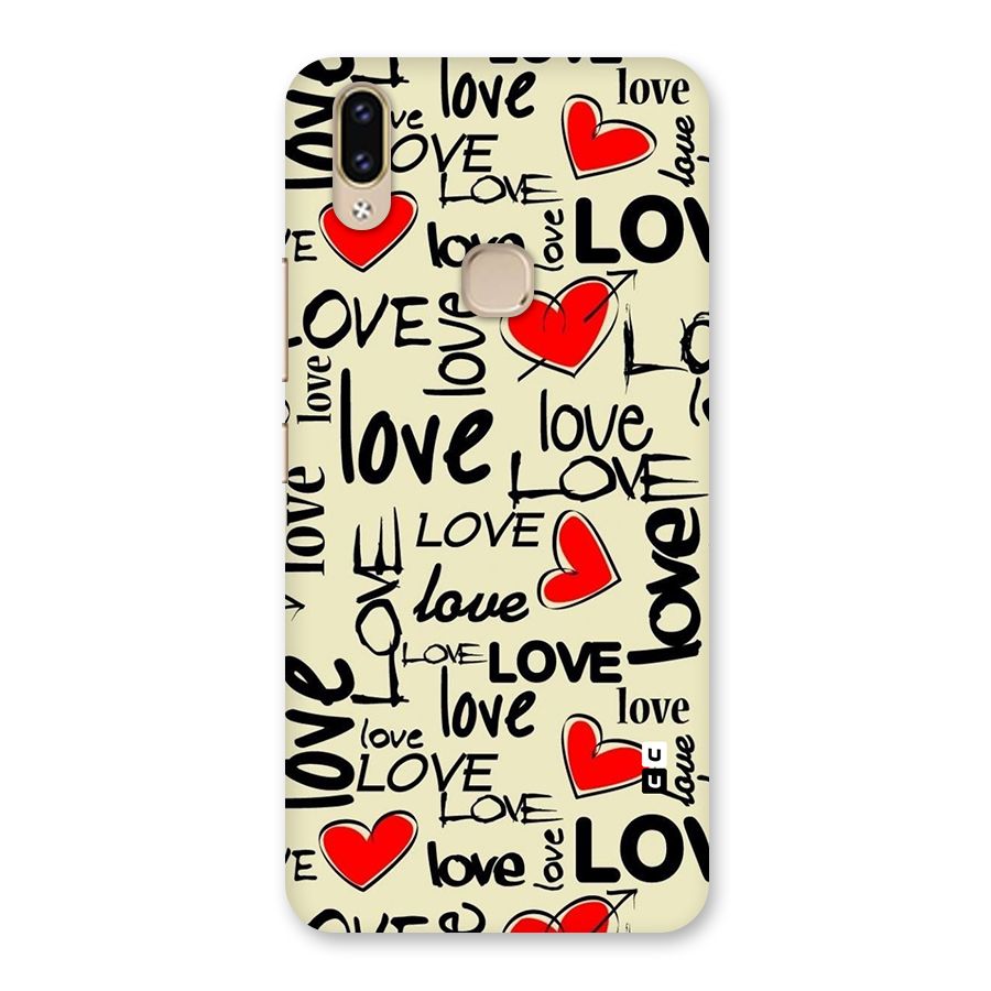 Love Hearts Pattern Back Case for Vivo V9 Youth