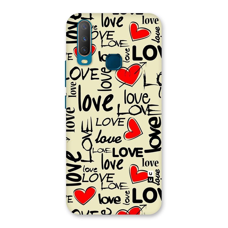 Love Hearts Pattern Back Case for Vivo Y11