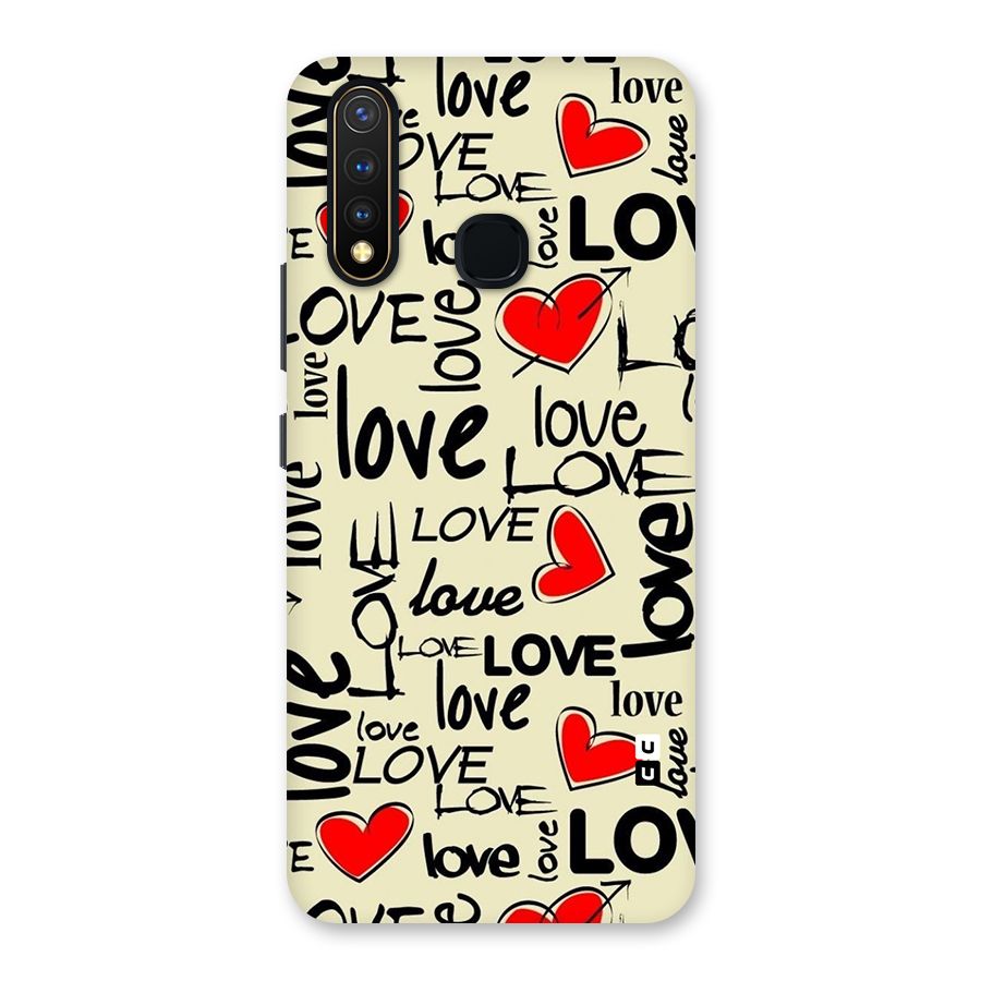 Love Hearts Pattern Back Case for Vivo Y19