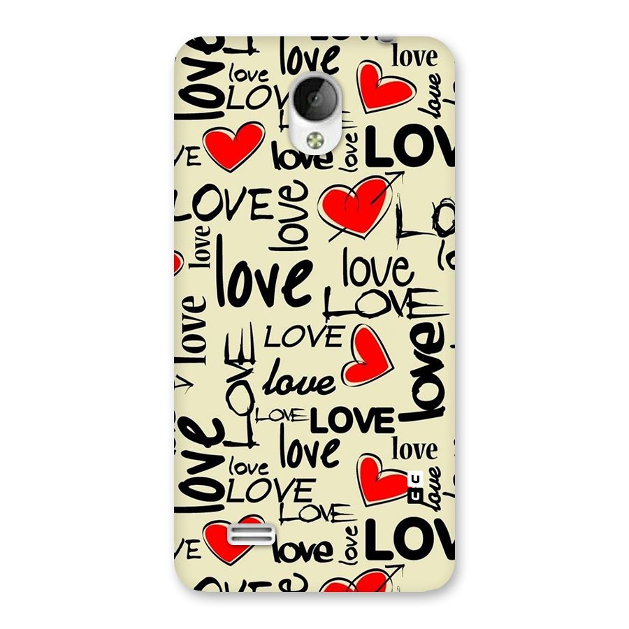 Love Hearts Pattern Back Case for Vivo Y21