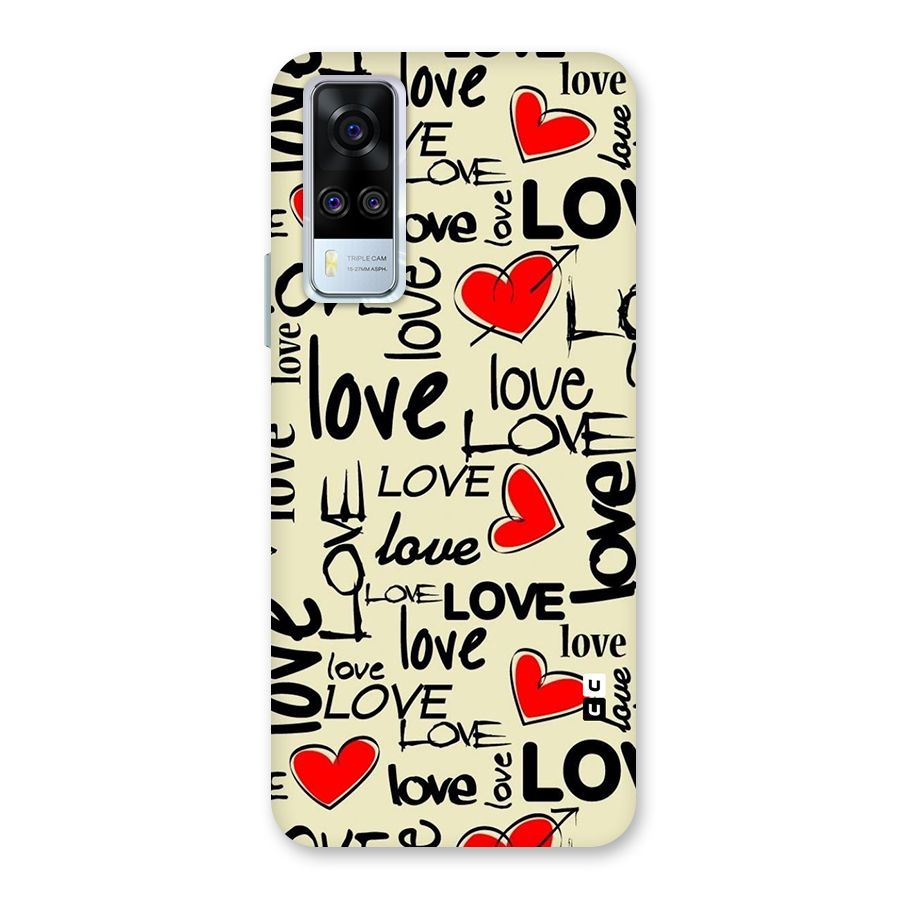 Love Hearts Pattern Back Case for Vivo Y31