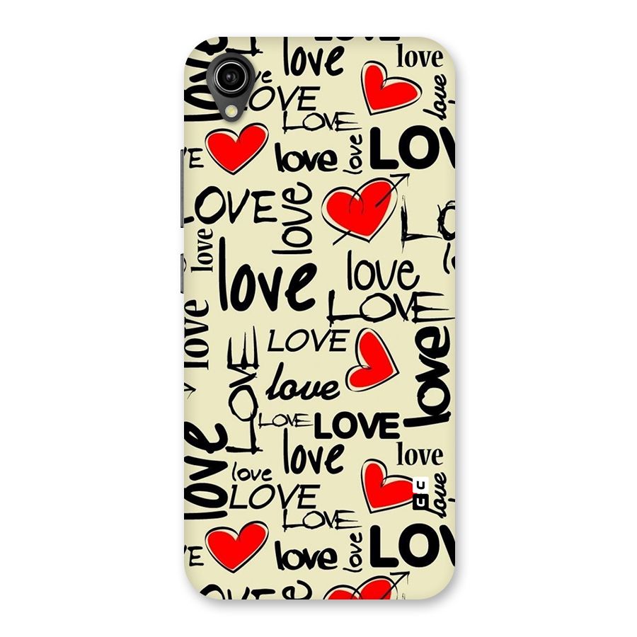 Love Hearts Pattern Back Case for Vivo Y90