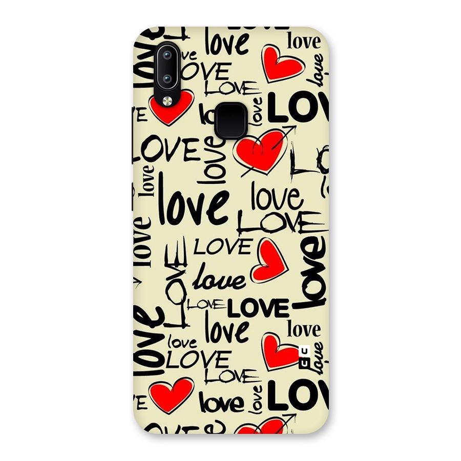 Love Hearts Pattern Back Case for Vivo Y93