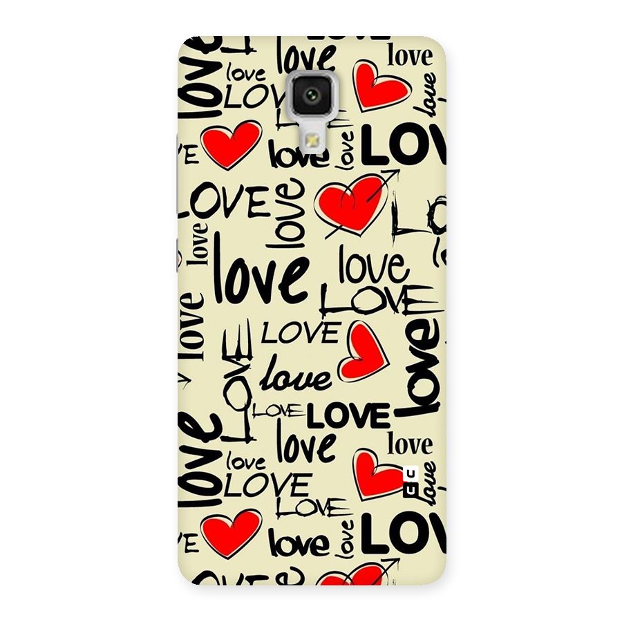 Love Hearts Pattern Back Case for Xiaomi Mi 4