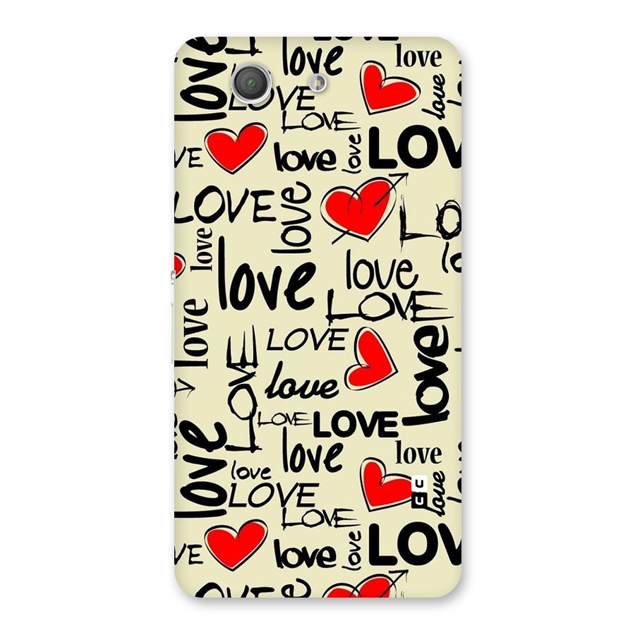 Love Hearts Pattern Back Case for Xperia Z3 Compact