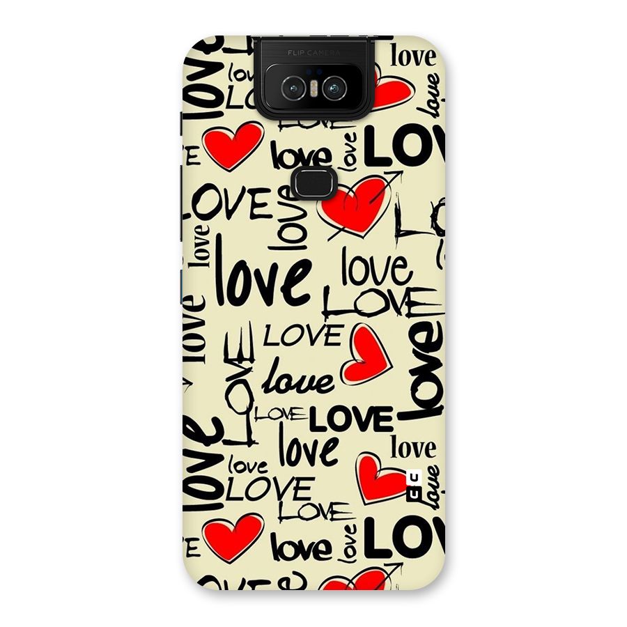 Love Hearts Pattern Back Case for Zenfone 6z