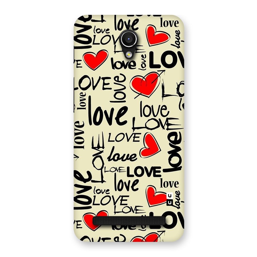 Love Hearts Pattern Back Case for Zenfone Go