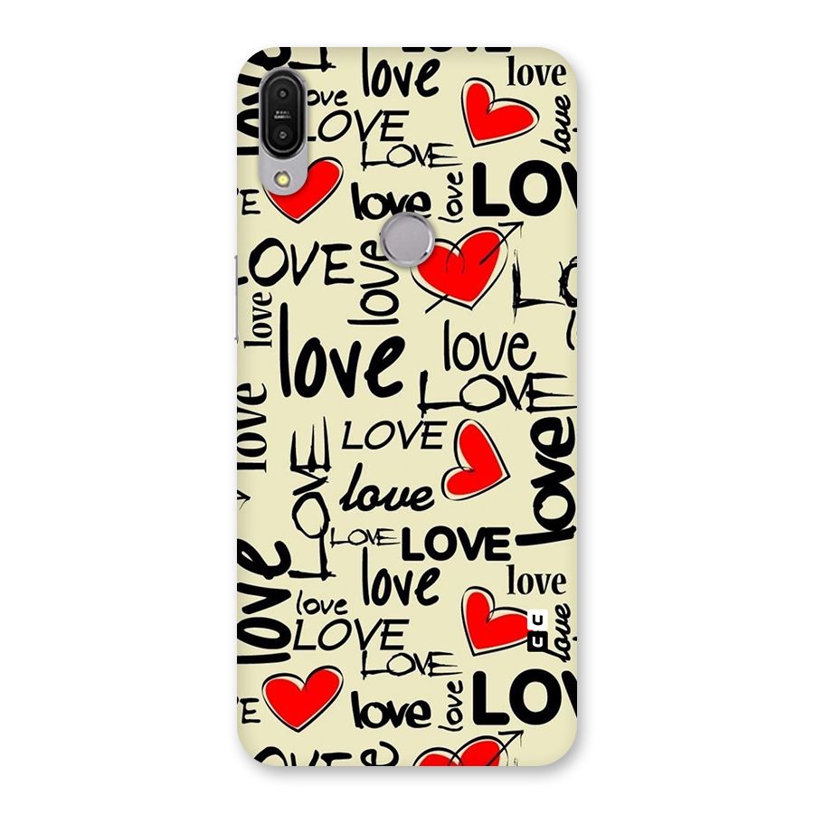 Love Hearts Pattern Back Case for Zenfone Max Pro M1