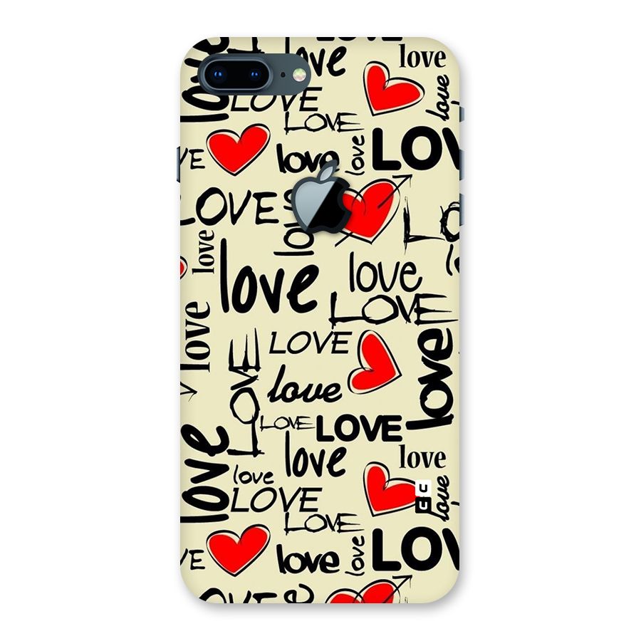 Love Hearts Pattern Back Case for iPhone 7 Plus Apple Cut
