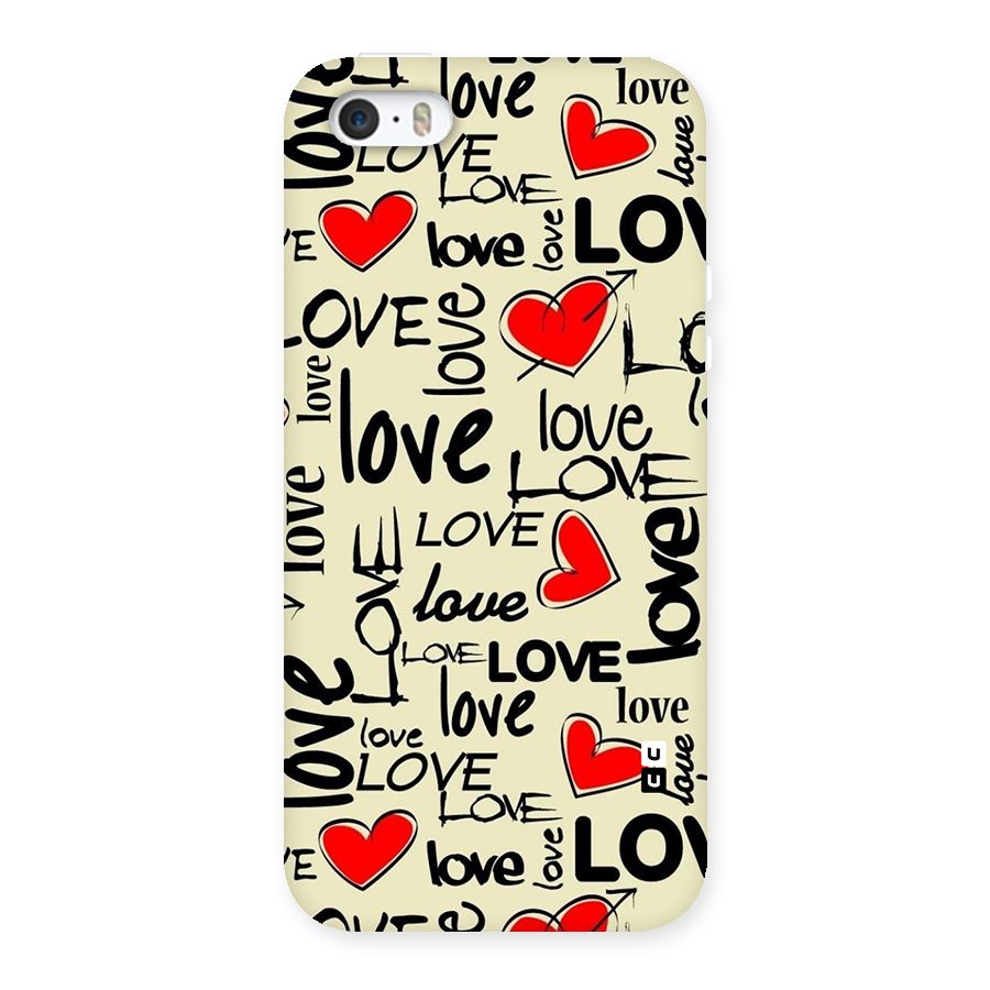 Love Hearts Pattern Back Case for iPhone SE