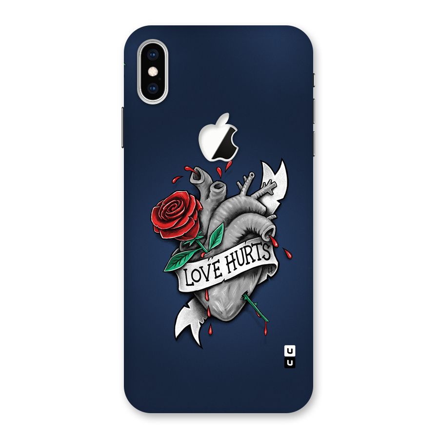 Love Hurts Back Case for iPhone XS Max Apple Cut