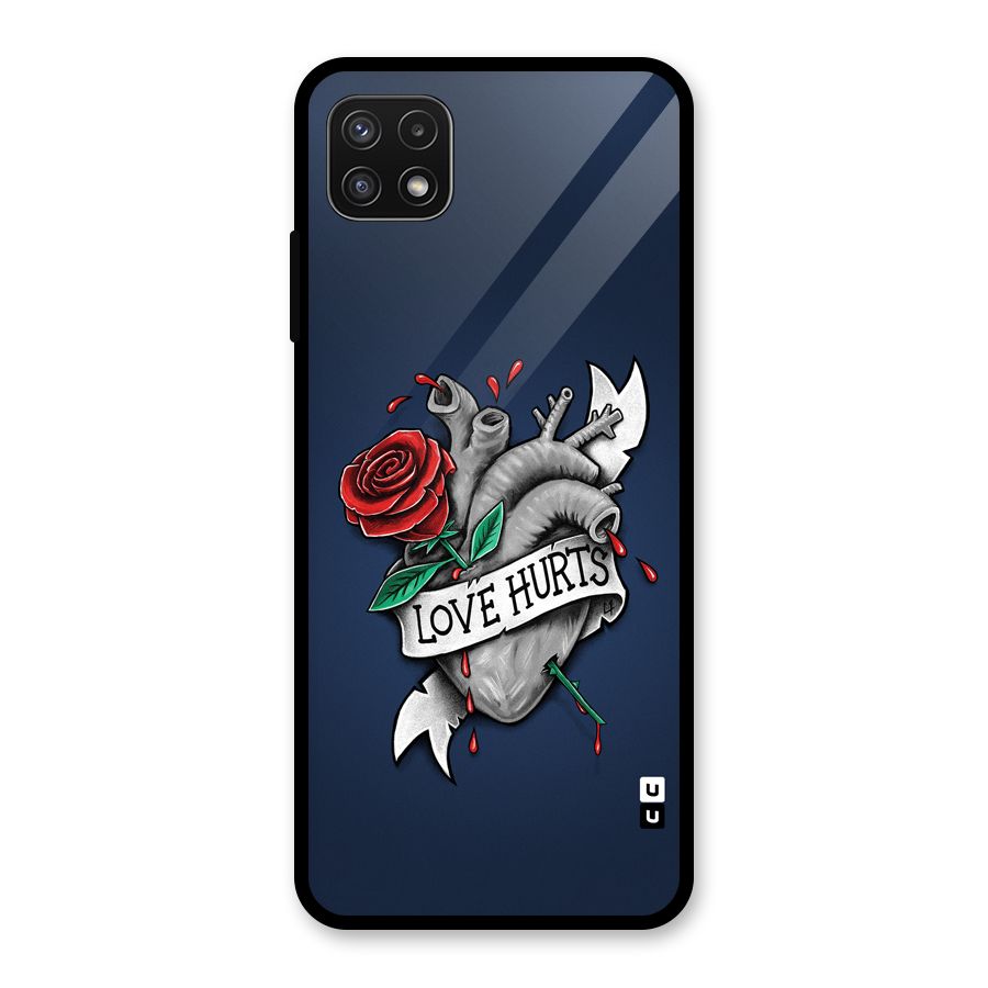 Love Hurts Glass Back Case for Galaxy A22 5G