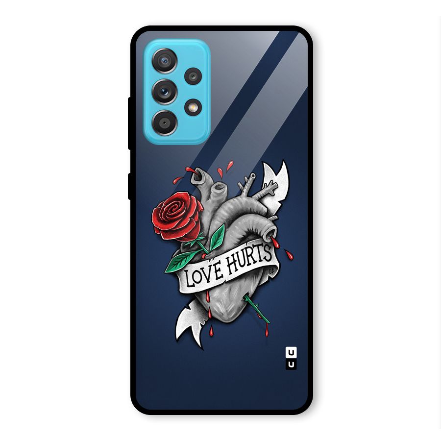 Love Hurts Glass Back Case for Galaxy A52