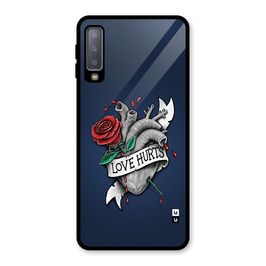 Love Hurts Glass Back Case for Galaxy A7 (2018)