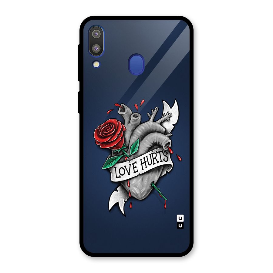 Love Hurts Glass Back Case for Galaxy M20