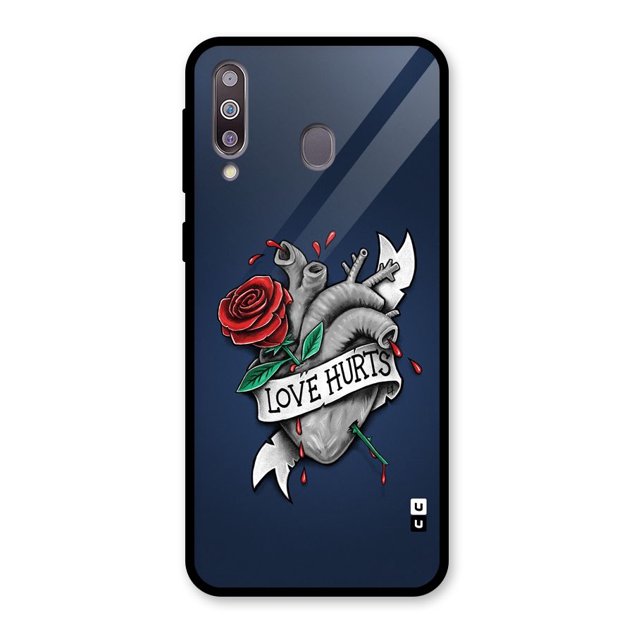 Love Hurts Glass Back Case for Galaxy M30