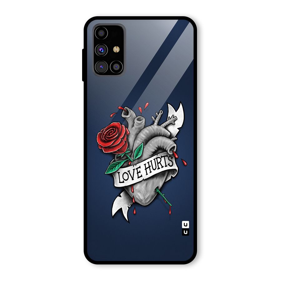 Love Hurts Glass Back Case for Galaxy M31s