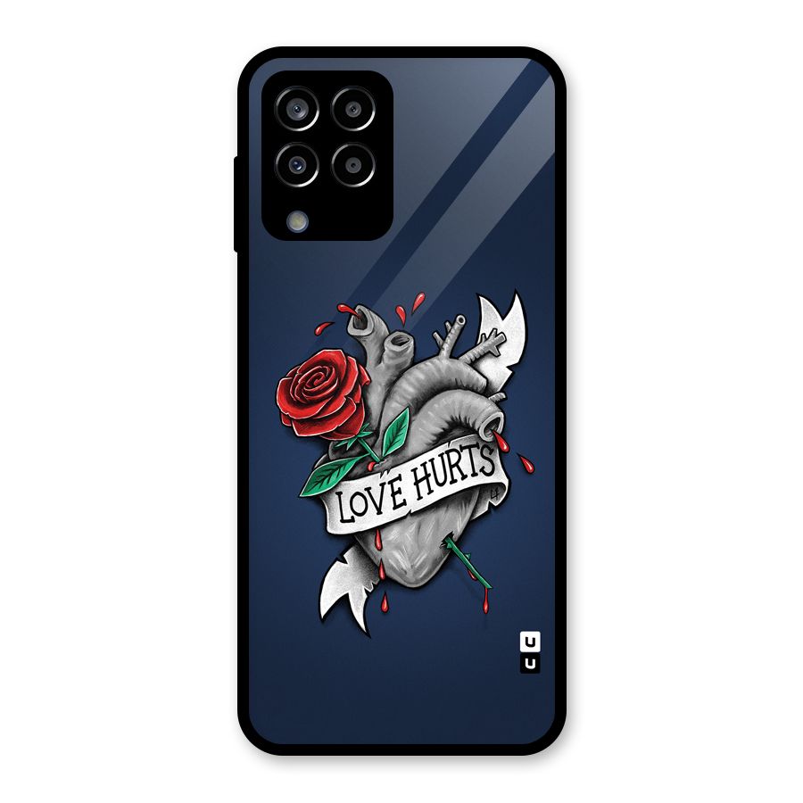 Love Hurts Glass Back Case for Galaxy M33