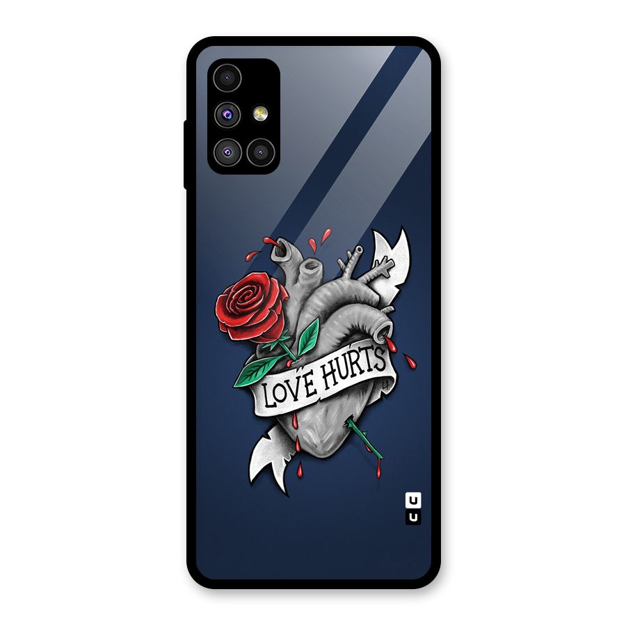 Love Hurts Glass Back Case for Galaxy M51