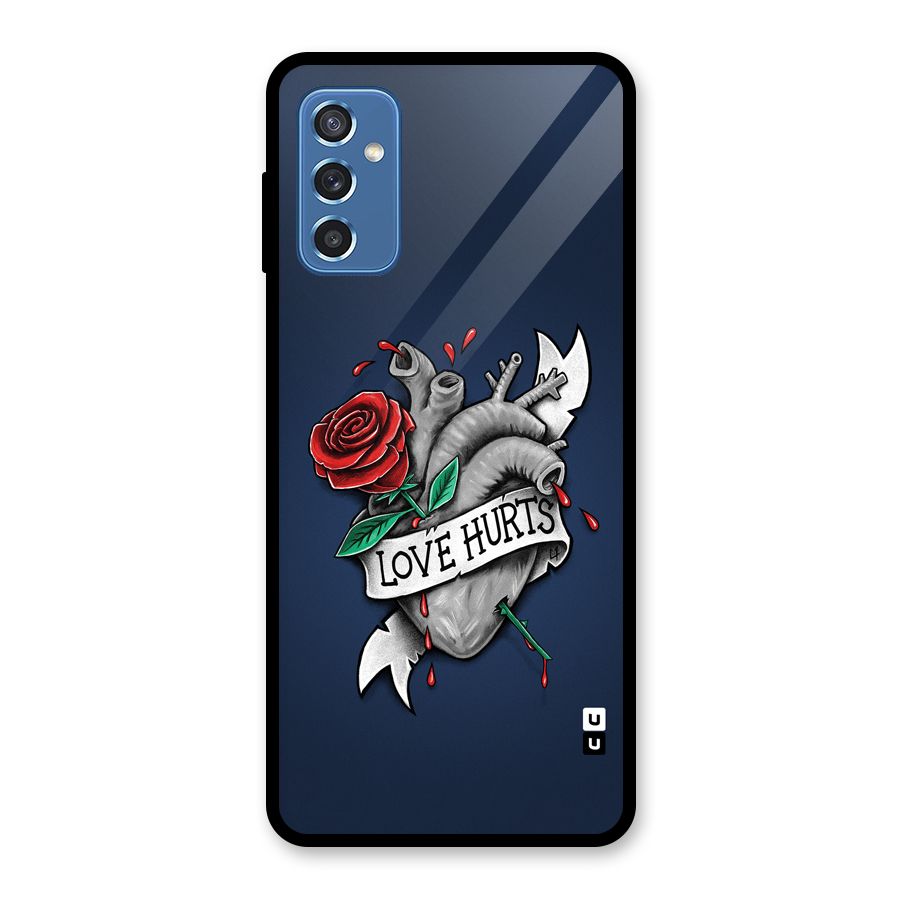 Love Hurts Glass Back Case for Galaxy M52 5G