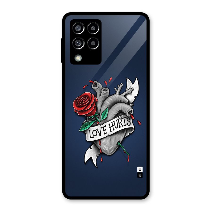 Love Hurts Glass Back Case for Galaxy M53 5G