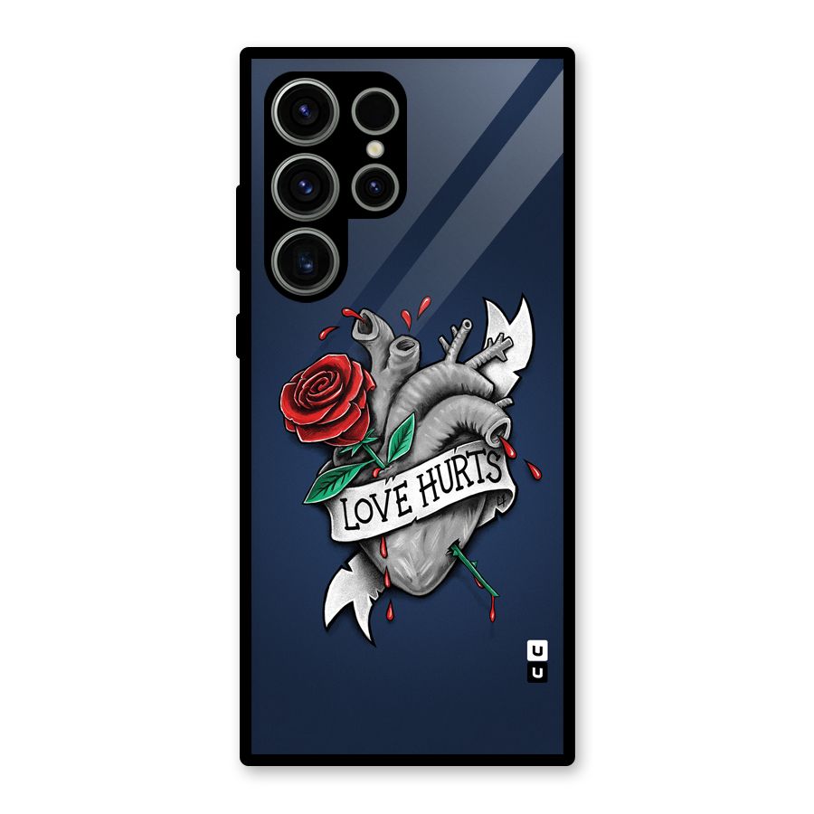 Love Hurts Glass Back Case for Galaxy S23 Ultra