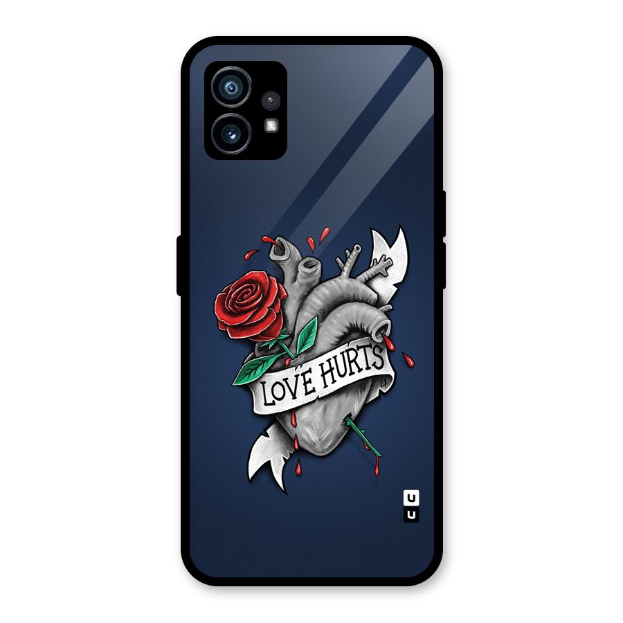 Love Hurts Glass Back Case for Nothing Phone 1