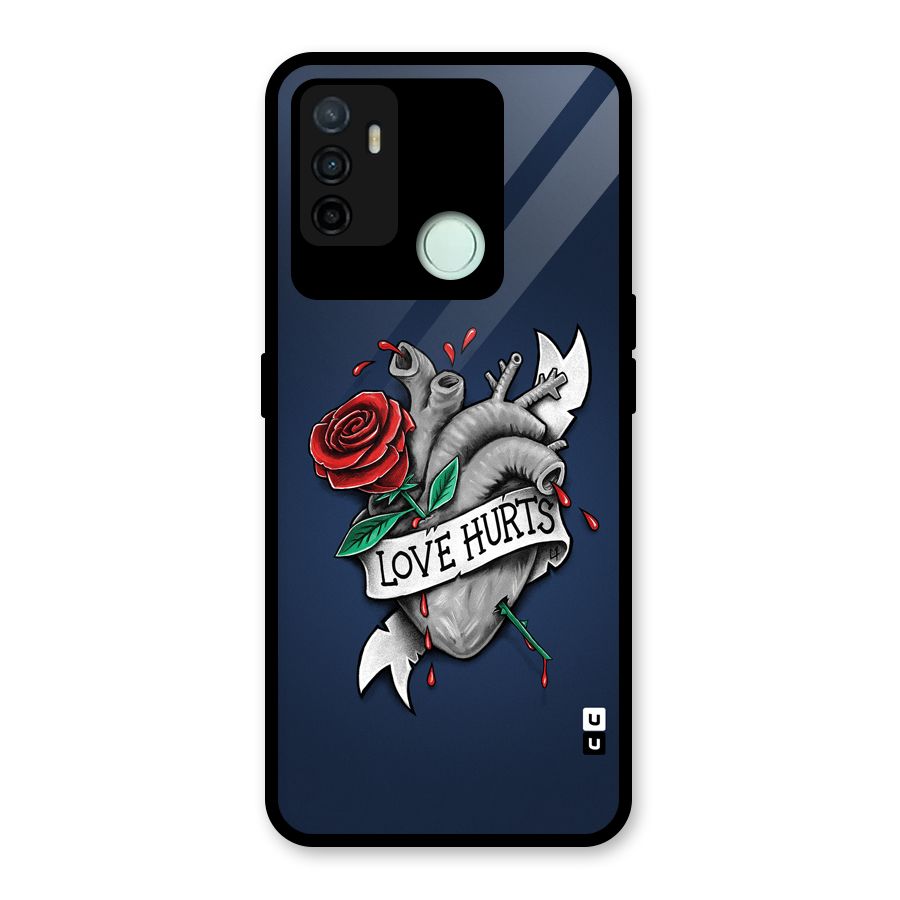 Love Hurts Glass Back Case for Oppo A53
