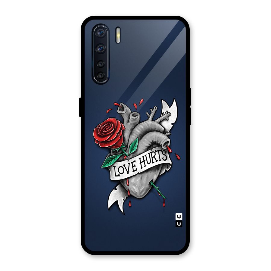 Love Hurts Glass Back Case for Oppo F15