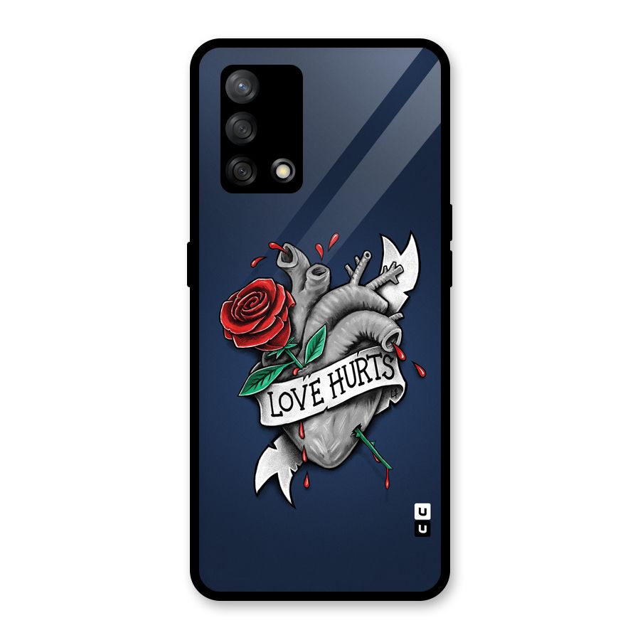 Love Hurts Glass Back Case for Oppo F19s