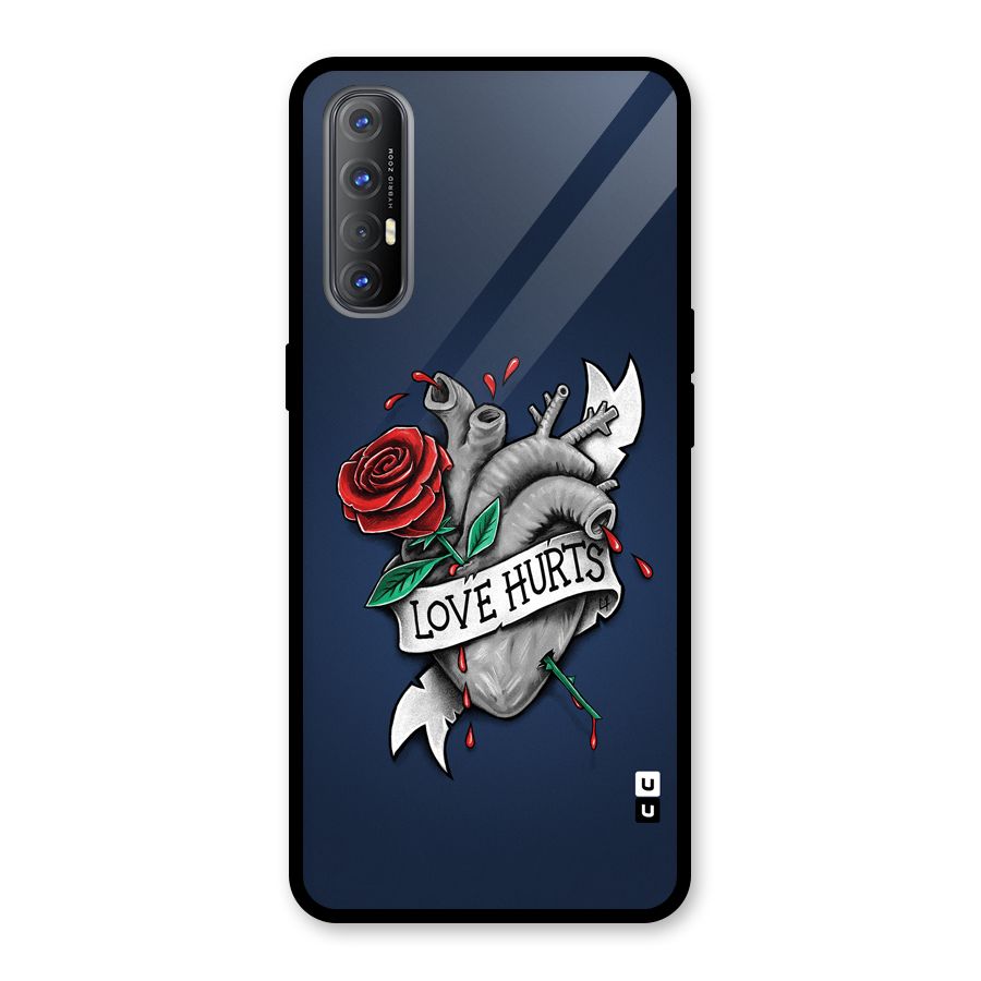 Love Hurts Glass Back Case for Oppo Reno3 Pro