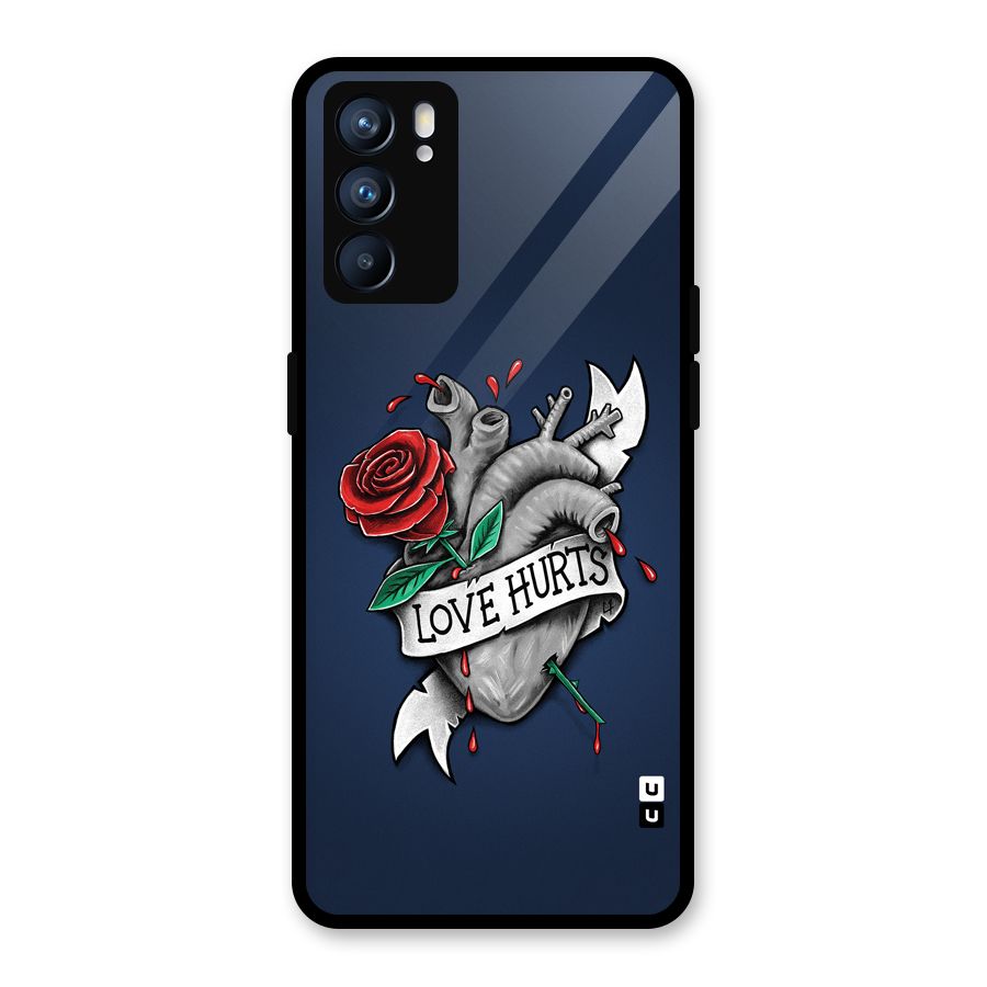 Love Hurts Glass Back Case for Oppo Reno6 5G