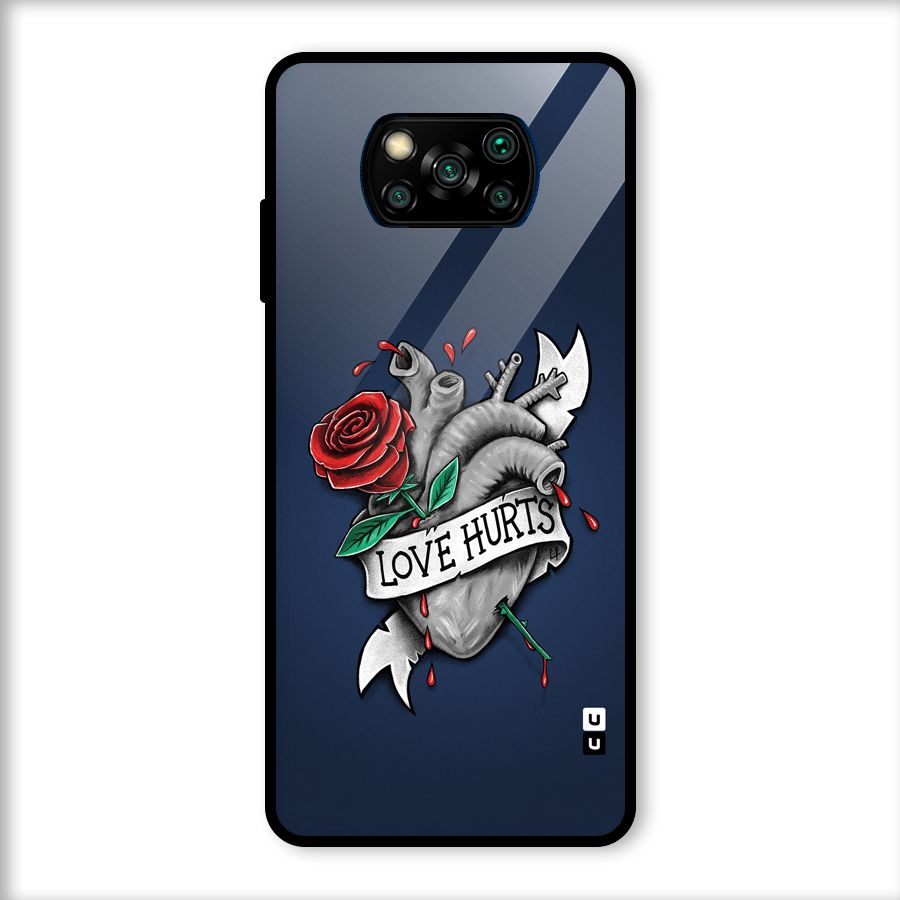 Love Hurts Glass Back Case for Poco X3