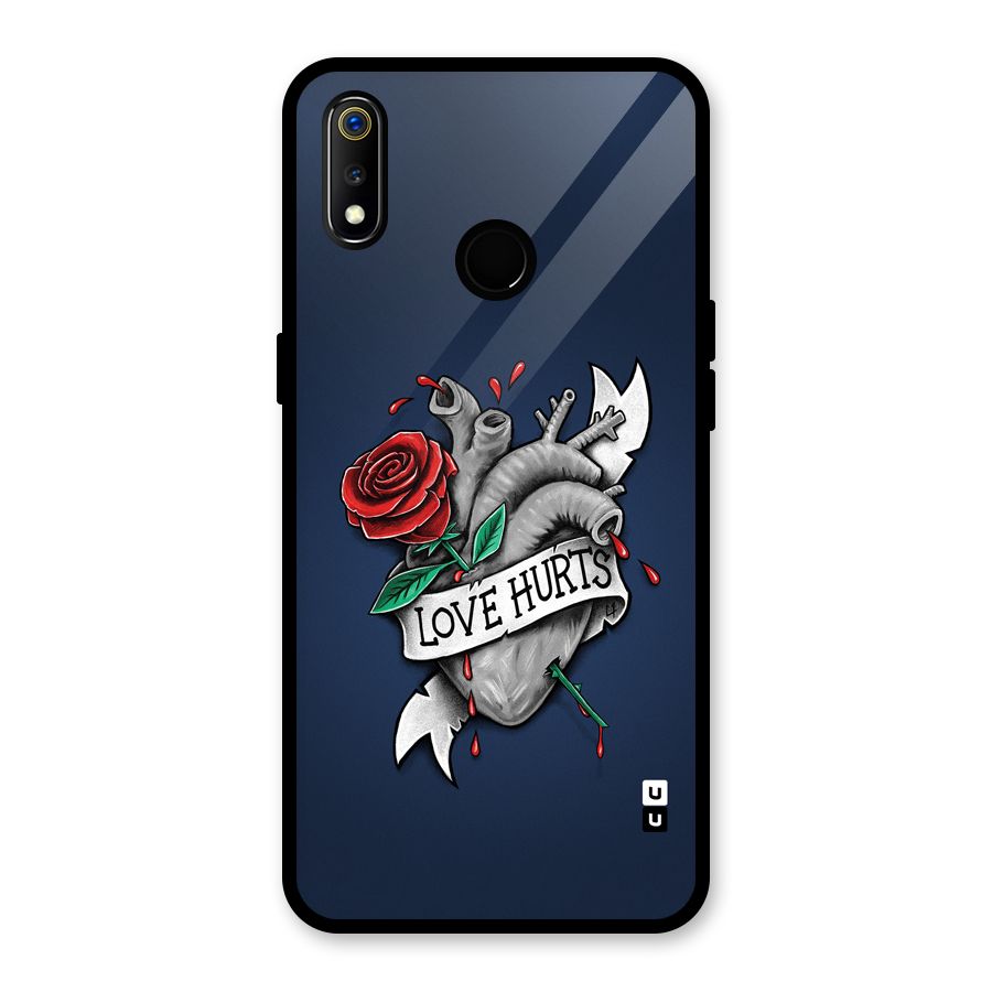 Love Hurts Glass Back Case for Realme 3i