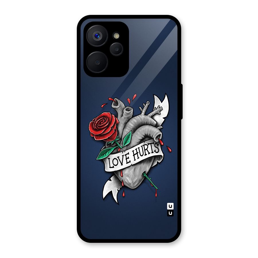 Love Hurts Glass Back Case for Realme 9i 5G