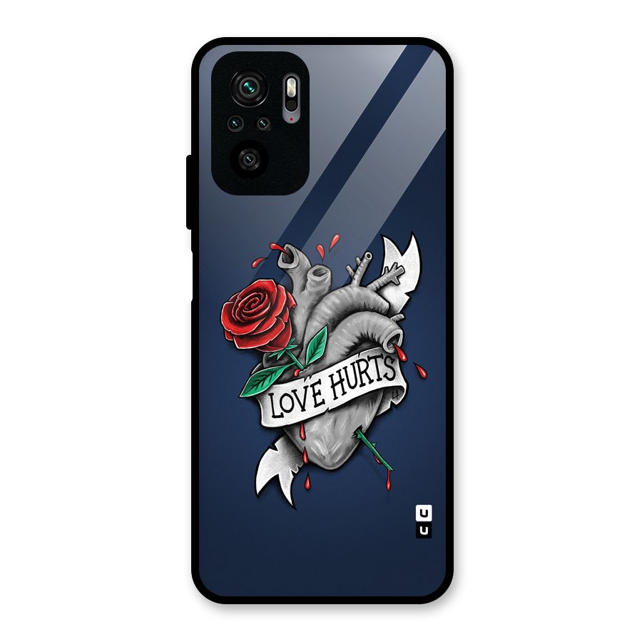 Love Hurts Glass Back Case for Redmi Note 10