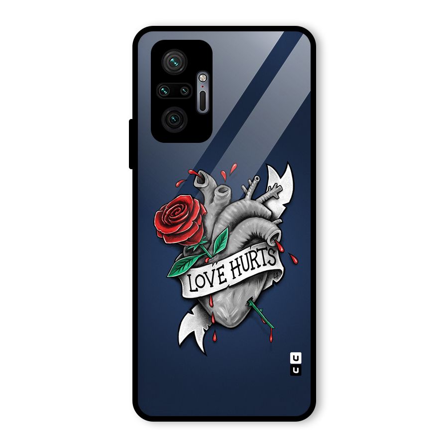 Love Hurts Glass Back Case for Redmi Note 10 Pro Max