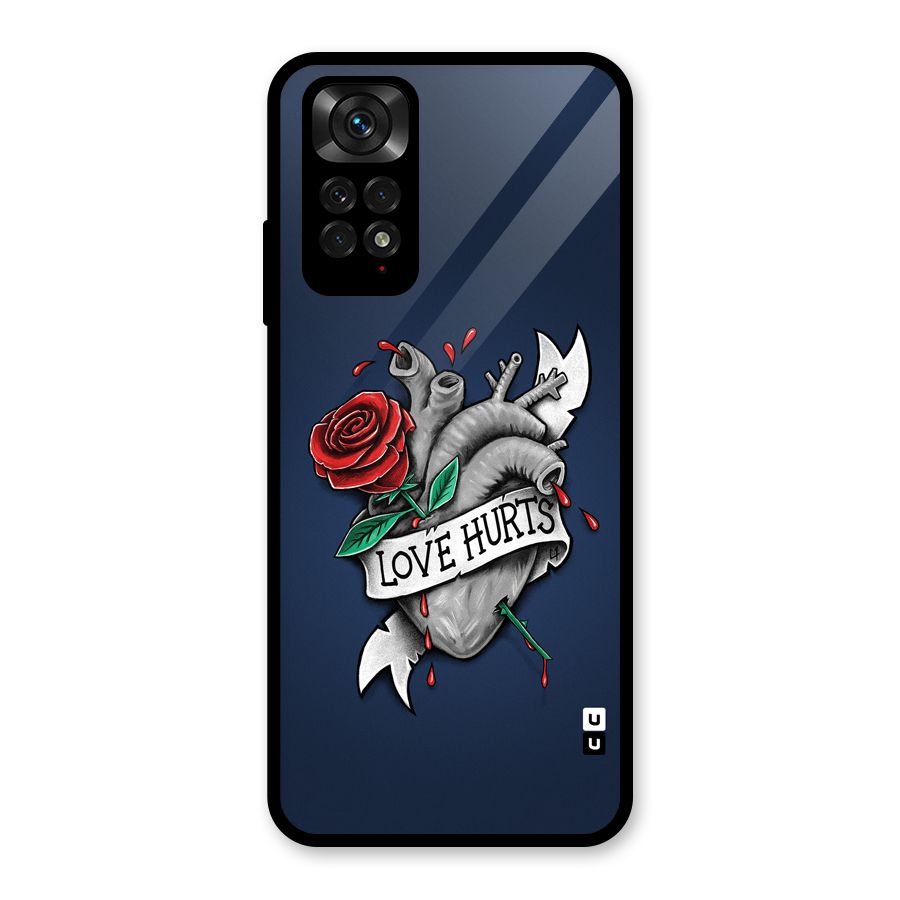 Love Hurts Glass Back Case for Redmi Note 11S