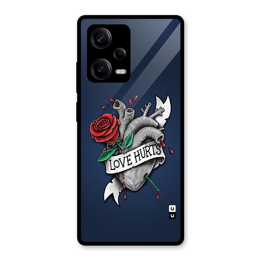 Love Hurts Glass Back Case for Redmi Note 12 Pro
