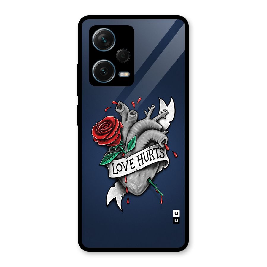 Love Hurts Glass Back Case for Redmi Note 12 Pro Plus 5G