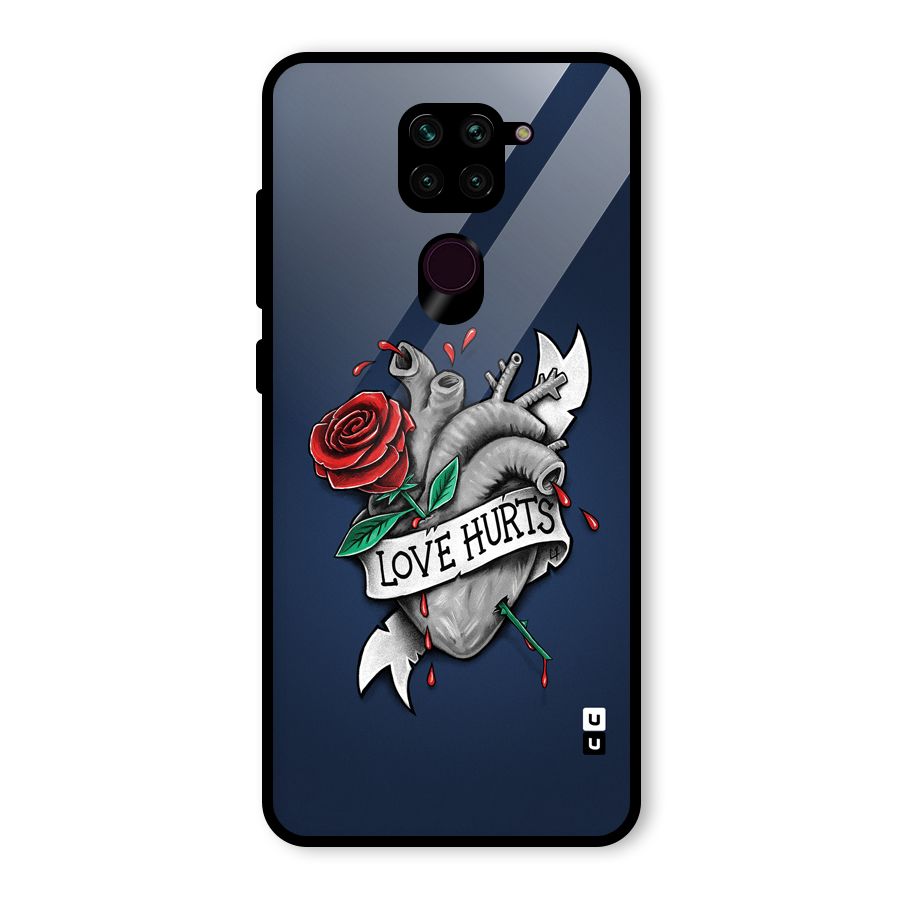 Love Hurts Glass Back Case for Redmi Note 9