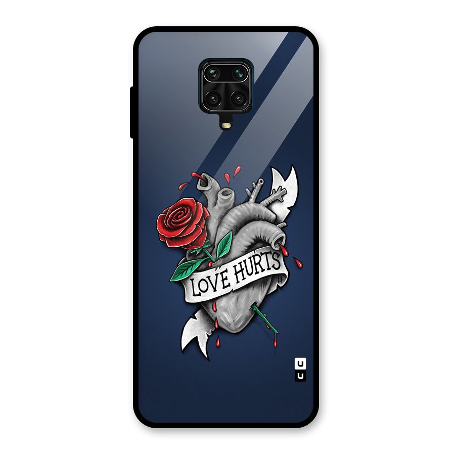 Love Hurts Glass Back Case for Redmi Note 9 Pro