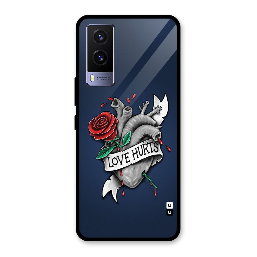 Love Hurts Glass Back Case for Vivo V21e 5G