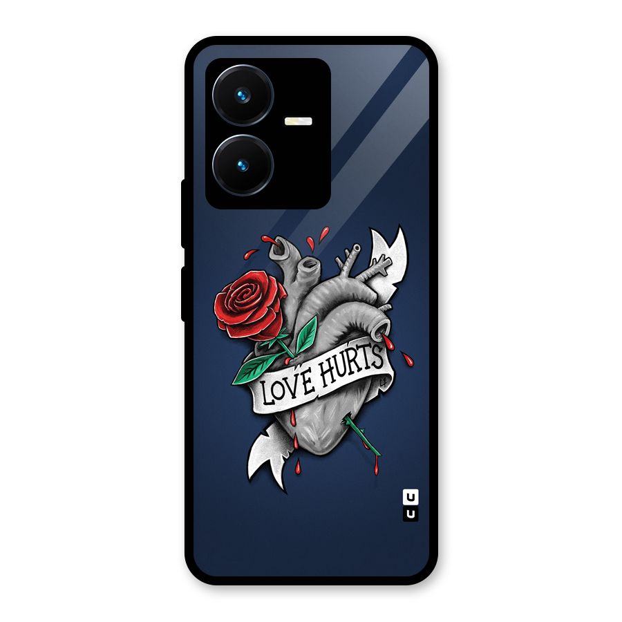 Love Hurts Glass Back Case for Vivo Y22