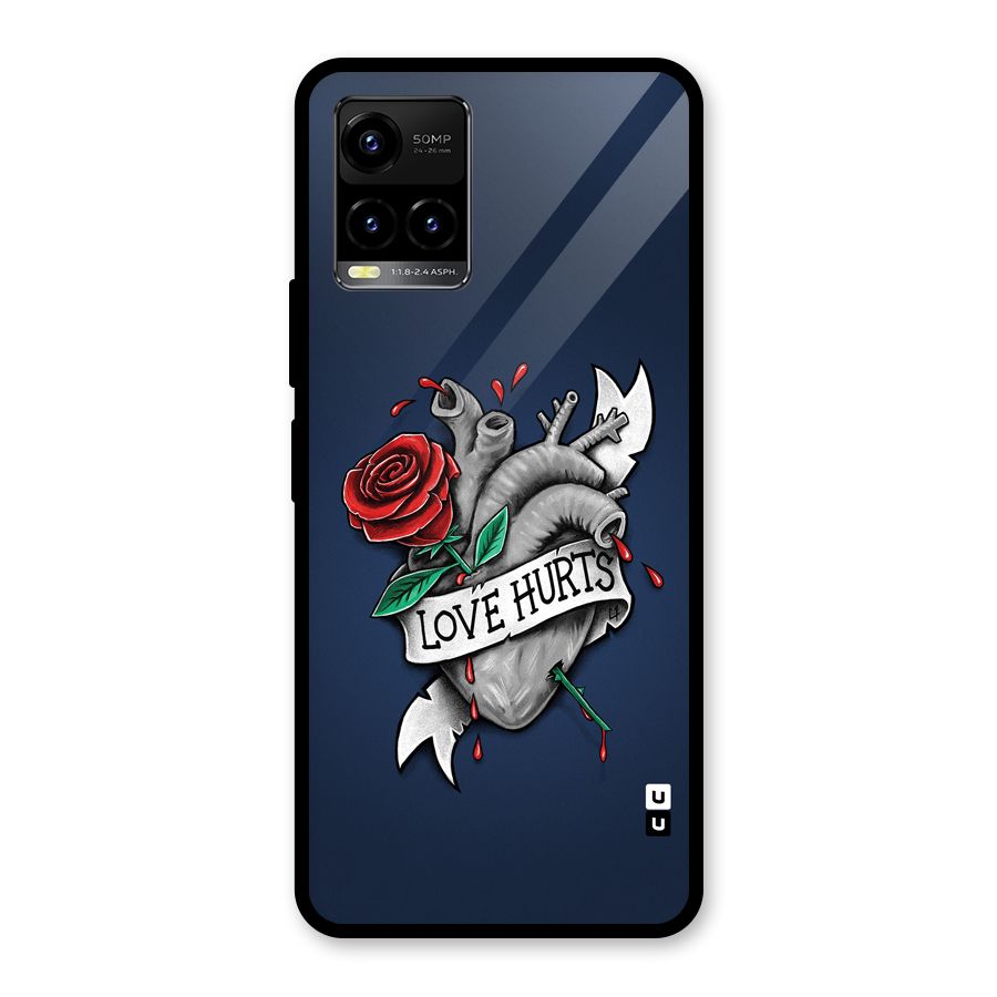 Love Hurts Glass Back Case for Vivo Y33s