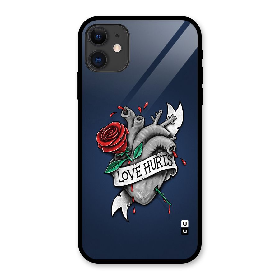 Love Hurts Glass Back Case for iPhone 11