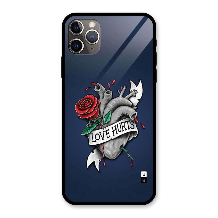 Love Hurts Glass Back Case for iPhone 11 Pro Max
