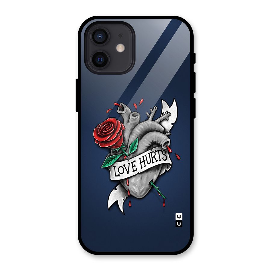 Love Hurts Glass Back Case for iPhone 12