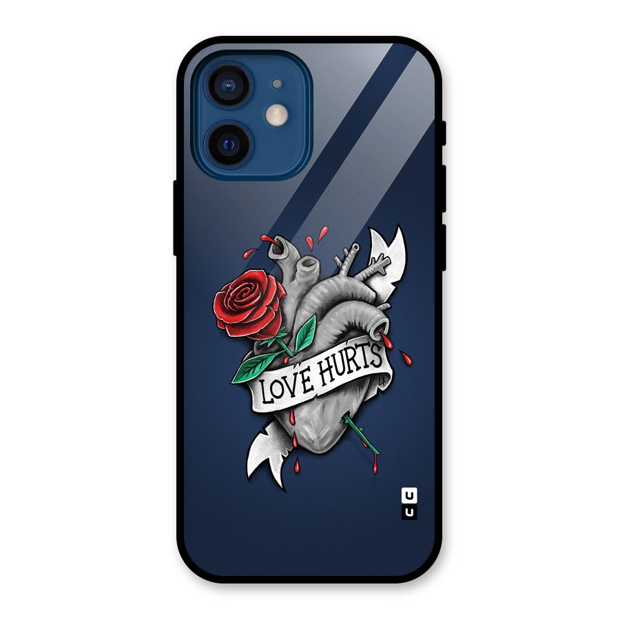 Love Hurts Glass Back Case for iPhone 12 Mini