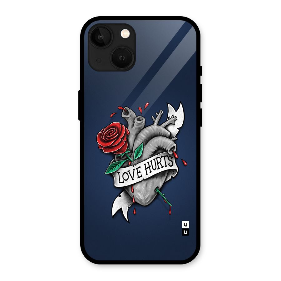 Love Hurts Glass Back Case for iPhone 13